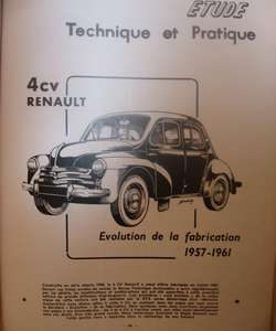 RTA187 Revue RENAULT 4cv Evolution 1957-1961