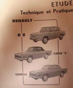 RTA205 Revue Technique RENAULT 8 - FLORIDE S - CARAVELLE