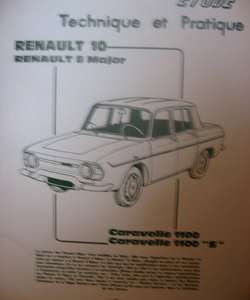 RTA243 Revue RENAULT 10/ 8 major / caravelle 1100 et 1100 S