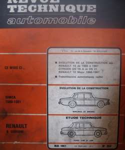 RTA253 Revue RENAULT 8 Gordini 4 et 5 vitesses