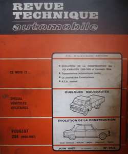 RTA254 PEUGEOT 204 berline, break, coupé et cabriolet de 1965 A 1967