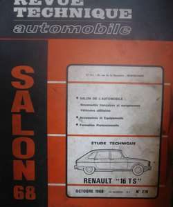 RTA270 Revue RENAULT 16 TS