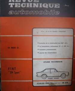 RTA274 Revue FIAT 124 Sport coupé et spider