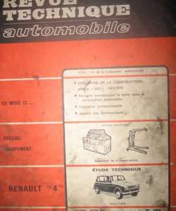 RTA288 Revue RENAULT 4 berline et limousine tous types/fourgonnette/plein air
