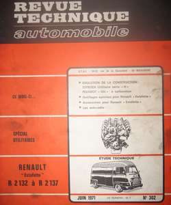 RTA302 Revue RENAULT Estafette R2132 A R2137
