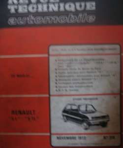 RTA318 Revue RENAULT 5 L et TL