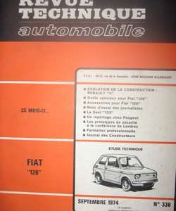 RTA338 Revue FIAT 126 ET EVOLUTION RENAULT 4