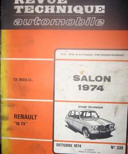 RTA339 Revue RENAULT 16 TX