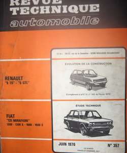 RTA357 FIAT 131 Mirafiori 1300-1600 berline et break manuel et automatique