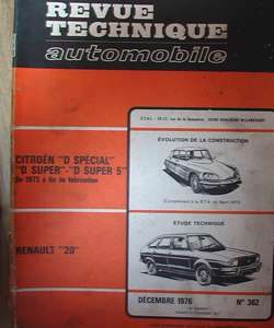 RTA362 Revue Technique RENAULT 20
