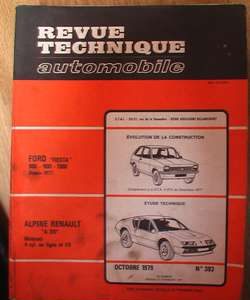 RTA393 Revue technique ALPINE RENAULT A310 moteur 4 cylindres en ligne et V6