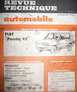 RTA413 Revue FIAT Panda 45 ET EVOLUTION RENAULT 15 ET 17