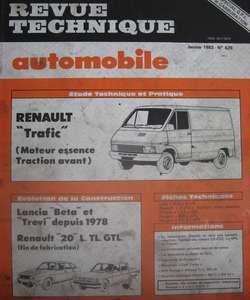 RTA429 RENAULT Trafic moteur essence traction avant ET EVOLUTION LANCIA TREVI ET BETA