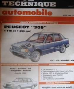 RTA466 PEUGEOT 309  1118 et 1294 cm3