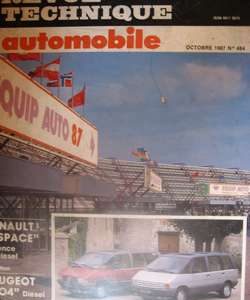 RTA484 RENAULT Espace essence et diesel ET EVOLUTION PEUGEOT 604 DIESEL