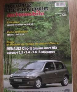 RTA620 RENAULT CLIO II essence 1.1 - 1.4 - 1.6