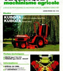 RTMA086 Revue Technique Agricole Tracteurs KUBOTA B1550D / 1550HDS / 1550HDS-HST / 1750DS / 1750HDS / 1750HDS-HST / 1750HDSB / 1750HDSB-HST / 2150DS / 2150HDS / 2150HDS-HST / 4200D / 6200D / 7200D / 7200HD / 7200HD-HST / 8200D / 8200D-HST / 8200HD et 8200HD-HS