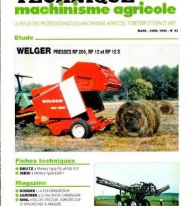 RTMA093 Revue technique TRACTEUR Ramasseuse presse WELGER RP200 / RP12 et RP12S