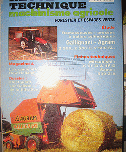 RTMA105 Revue technique Ramasseuse presse GALLIGNANI / AGRAM 2500, 2500L et 2500SL