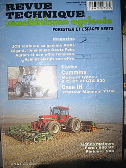 RTMA107 Revue technique tracteur CASE IH Magnum 7110, 7120, 7130 et 7140 Moteurs CUMMINS 6 C 830, 6 CT 830 et 6 CTA 830