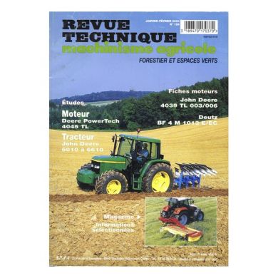 RTMA128 Revue technique tracteur JOHN DEERE 6010, 6110, 6210, 6310, 6410, 6510 et 6610