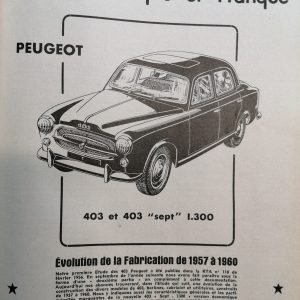 RTA170 PEUGEOT 403 DE 1957 A 1960